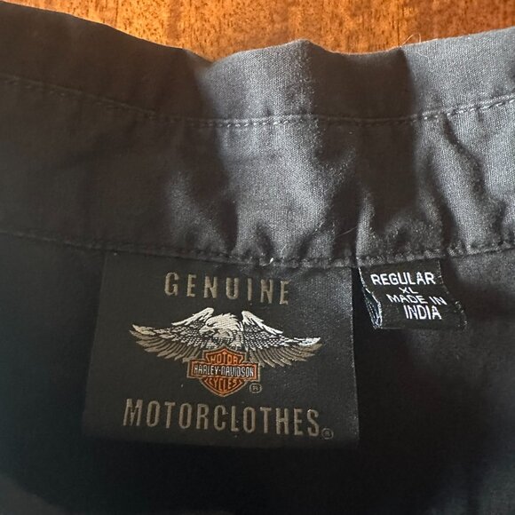 XL Harley-Davidson Men Willie G Skull Blowout Button Down Mechanics Embroidered - Picture 5 of 5